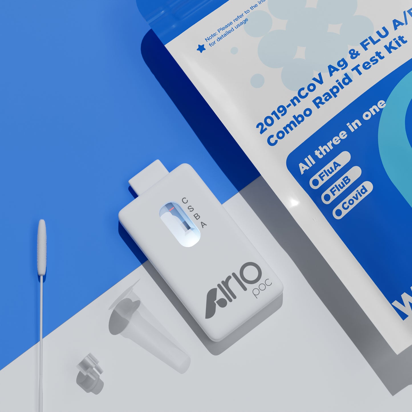 Airiopoc 2019-nCoV Ag & FLU A/B Combo Rapid Test Kit(1 Test)