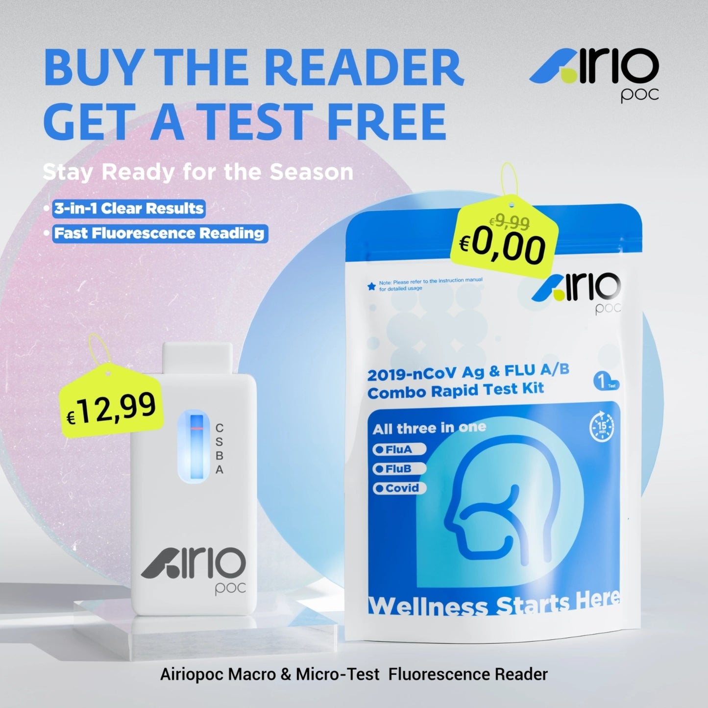 Airiopoc Reusable Macro & Micro-Test Fluorescence Reader