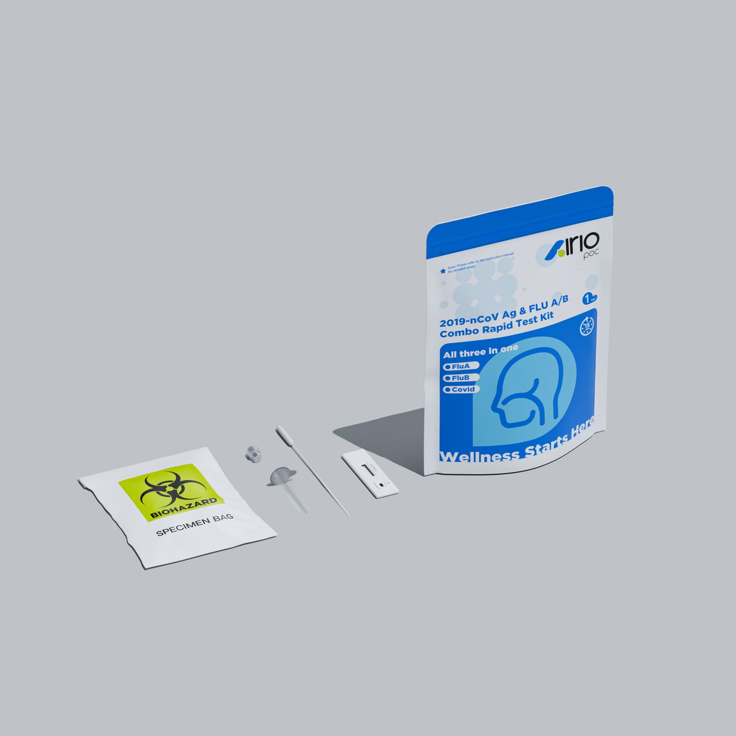 Airiopoc 2019-nCoV Ag & FLU A/B Combo Rapid Test Kit(1 Test)