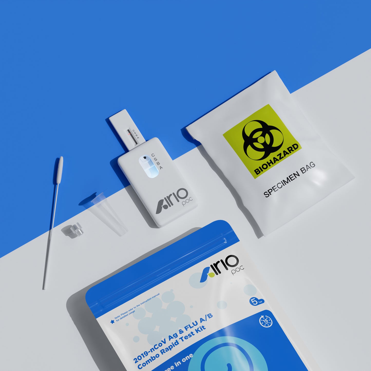 Airiopoc 2019-nCoV Ag & FLU A/B Combo Rapid Test Kit (5 Tests)